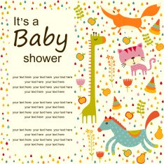baby shower card with place for text N4
