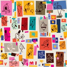 Cartoon birds pattern N3