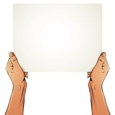 Female hands holding blank paper sheet N2