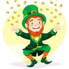 Leprechaun with Gold Coins