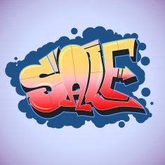 Graffiti style sale inscription urban art