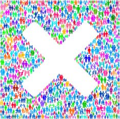 X Sign on vector family pattern Background N2