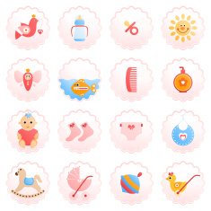baby girl icons N2