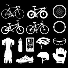 Bicycle icons set