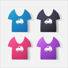 Paper clipped sticker Children's T-shirt N5