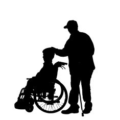 Vector silhouette of a family N132