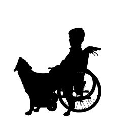 Vector silhouette of a boy N117