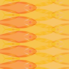 abstract yellow fish shape background