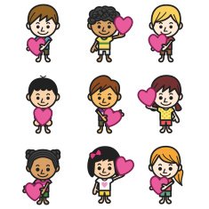 Cute Kids with Heart N2