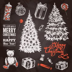 Chalkboard Chrismas Set