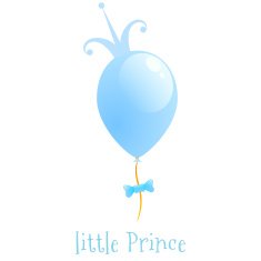 Balloon with a gold crown Background Little Prince