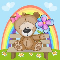 Bear With Flowers N16