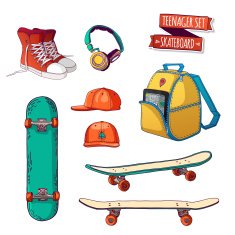 Set street style Things teenager All sports skateboarding Hipster