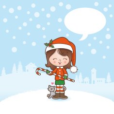 Christmas Candy Cane Girl Free Image Download