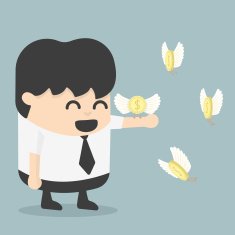 businessman reach the money