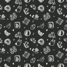 seamless doodle baby pattern background N30