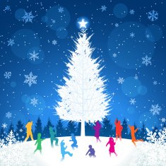 Winter backgrand Happy children N2