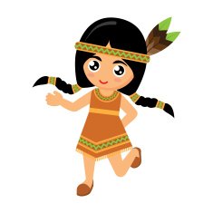 Girl American Indian Dance