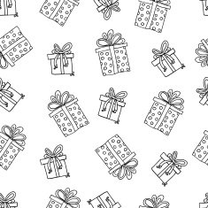 Seamless pattern with gift boxes N4