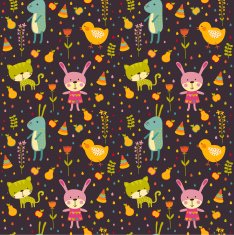 Seamless happy birthday baby background N4