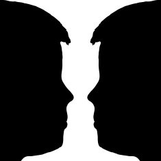 Vector silhouette profile N9