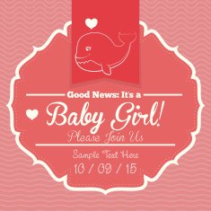 Baby shower card design N30