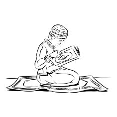 Little boy Read Alquran