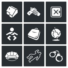 Child and weapons icons Vector Illustration N2