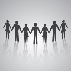 Vector monochrome human pictograms