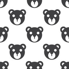 bear toy vector seamless pattern