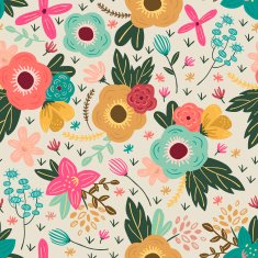 colorful floral seamless background N4