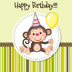 Monkey with balloon N2
