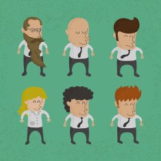 group of business men women charactor