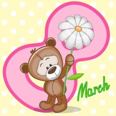 Bear With Flowers N17