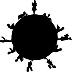 Silhouette of a girl reading book N16