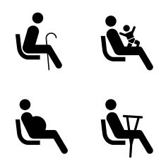 Priority Seat icon- vector
