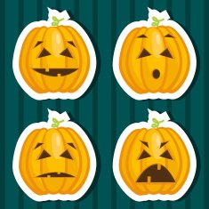 Halloween pumpkin stickers