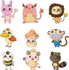 cartoon animal icon N3