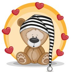 Bear with hearts N4