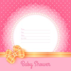 Card template for Baby Shower