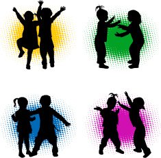 children silhouettes N385