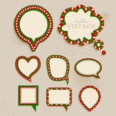 Christmas vintage bubbles for speech