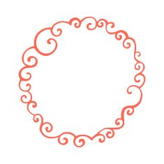 Hand drawn curly doodle frame Template for your design