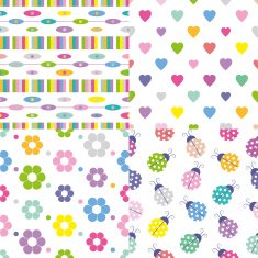 four colorful backgrounds collection N9