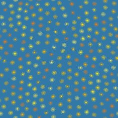 Small hand-drawn suns on a Blue Background Seamless vector pattern