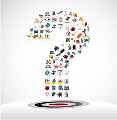 Web icons Question mark card