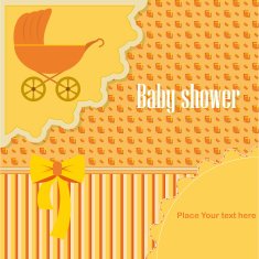 New baby announcement card N50