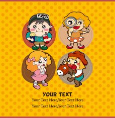 cartoon kid card N12