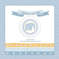 new baby boy announcement card N30