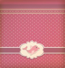 Baby card with dolphin toy vector